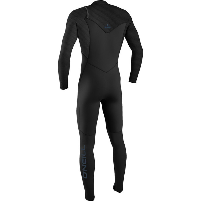 2024 O'Neill Mens Hyperfreak Wind 4/3mm+ Chest Zip Wetsuit 5628 - Black